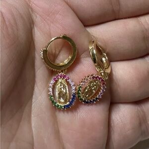 Colorful Virgen de Guadalupe huggies